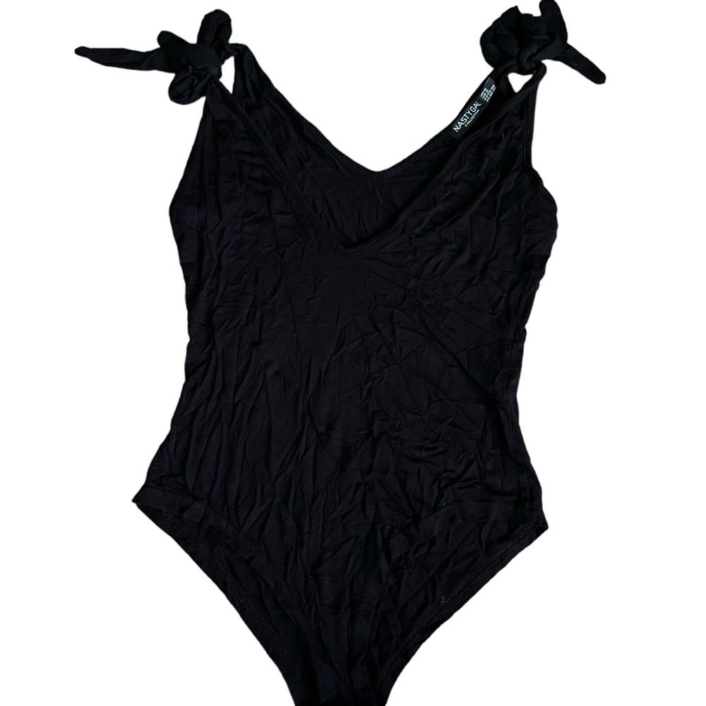 Black Tie Strap Bodysuit